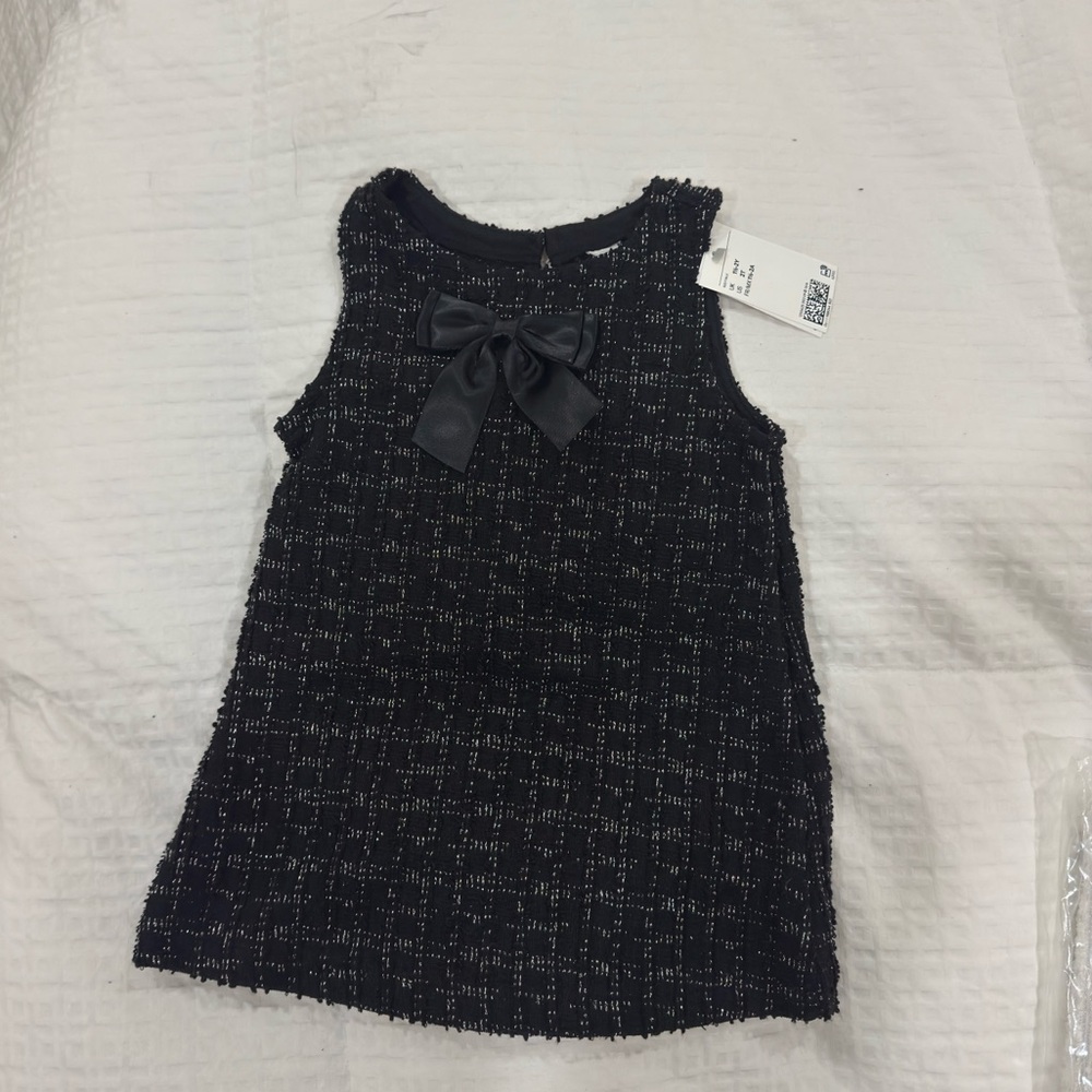 H&M Black Textured Kids Sleeveless Top